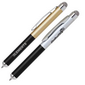 Aluminum 2-in-1 Mini Stylus Pen w/ High Sensitive Conductive Fiber Cloth Material